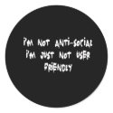 Anti-social stickers