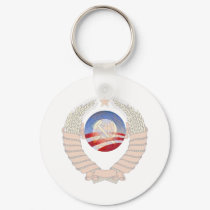 Anti Socialism Statement Krem & Obama Logos keychains