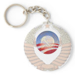 Anti Socialism Statement Krem & Obama Logos Keychains