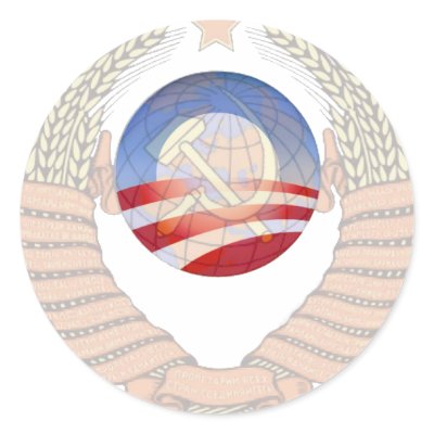 Anti Socialism Statement Krem & Obama Logos Sticker by kemosaby