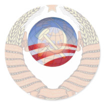 Anti Socialism Statement Krem & Obama Logos stickers