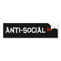 ANTI-SOCIALIST BUMPER STICKERS