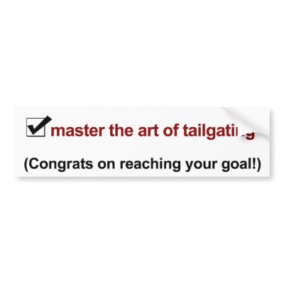 Anti-Tailgater Bumper Sticker by superviva