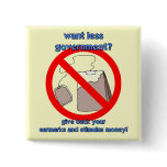 Anti tea party pinback button
