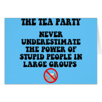 Anti tea party greeting card