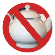 Anti Tea Party Flag Stickers