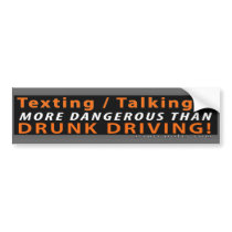 Anti Texting Cell Phone Bumper Sticker