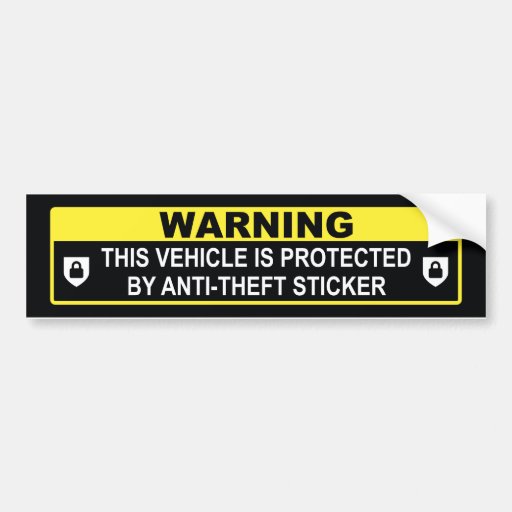 Car Anti Theft Sticker at Kristina Castellano blog