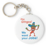 Anti Undocumented Alien Jobs Keychain