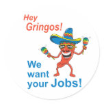 Anti Undocumented Alien Jobs Stickers