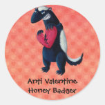 Anti Valentine Honey Badger Sticker