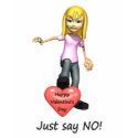 Anti-Valentine Just Say No shirt