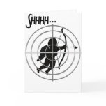 Anti-Valentine - SHHHHH Cupid in Sight Greeting Cards