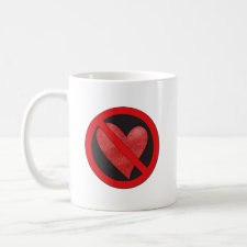 Anti-Valentine Sign mug
