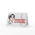 Anti-Valentine Singles Ad Card