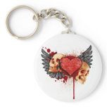 Anti-Valentine Skulls with Wings Keychain