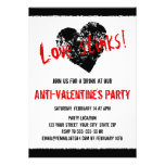 Anti Valentines day black heart Announcements