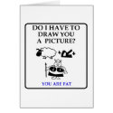 Anti-Valentine's Day card: Pictionary theme Fat