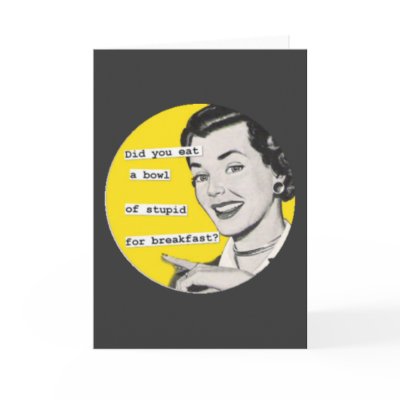 Anti-Valentine's Day Card Retro Housewife #7 by Regella