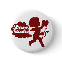Anti-valentines day Cupid Pinback Buttons