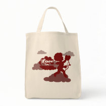 anti-valentines day Cupid Love stinks Canvas Bags