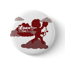 anti-valentines day Cupid Love stinks Pinback Button