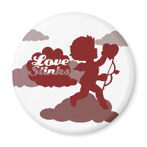 Anti Valentines Day Cupid Love stinks Fridge Magnets