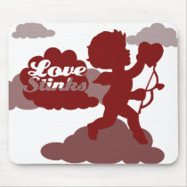 anti-valentines day Cupid Love stinks Mousepad
