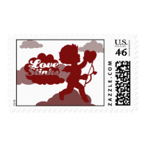 Anti Valentines Day Cupid Love stinks Postage Stamps