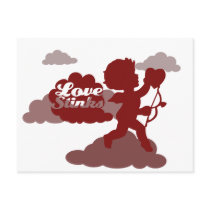 anti-valentines day Cupid Love stinks Postcard