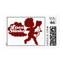 Anti-valentines day Cupid Stamp