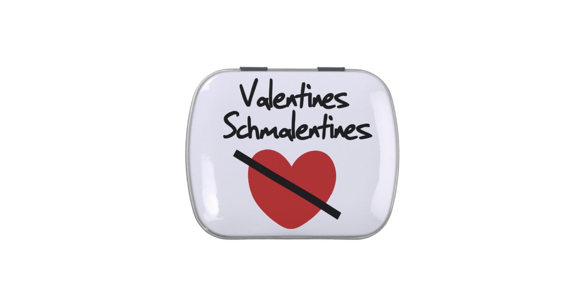 Anti valentines day humor jelly belly candy tin | Zazzle