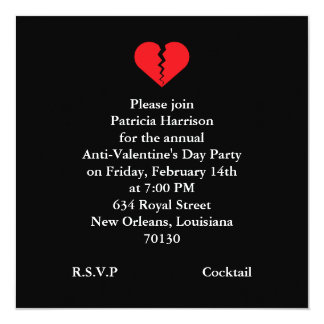 Anti Valentine's Day Invitations, 100+ Anti Valentine's ...