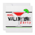 Anti-Valentines Day Party Cocktail Martini Personalized Invitation