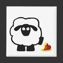 Anti Valentine's Day Sheep magnets