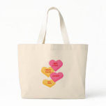 anti vday candy hearts canvas bags