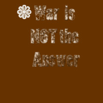 Anti War message shirt with Flower