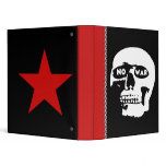 Anti-War Skull 3 Ring Binders