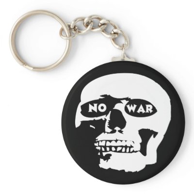 Anti-War Skull Key Chain by orsobear