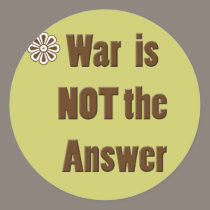 Anti War - War is NOT the Answer message stickers