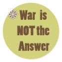 Anti War - War is NOT the Answer message stickers by Carennedy Anti War - War is NOT the Answer message stickers