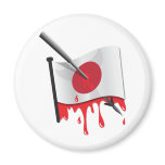 anti-whaling statement harpoon flag fridge magnets