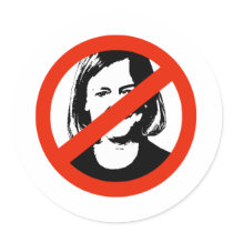 ANTI-WHITMAN ROUND STICKER
