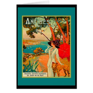 Antibes France Vintage Poster card