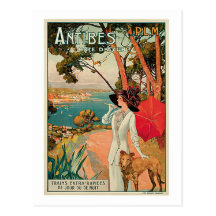 Antibes France Vintage Travel Advertisement Postcards
