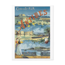 Antibes Vintage Travel Poster postcards