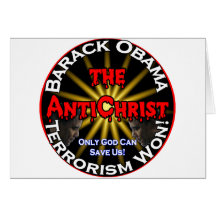 AntiChrist Obama God Greeting Card