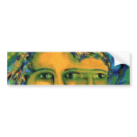 Anticipation - Gold and Emerald Goddess Bumper Stickers