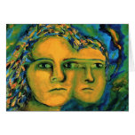 Anticipation - Gold and Emerald Goddess Greeting Cards