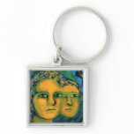 Anticipation - Gold and Emerald Goddess Key Chain